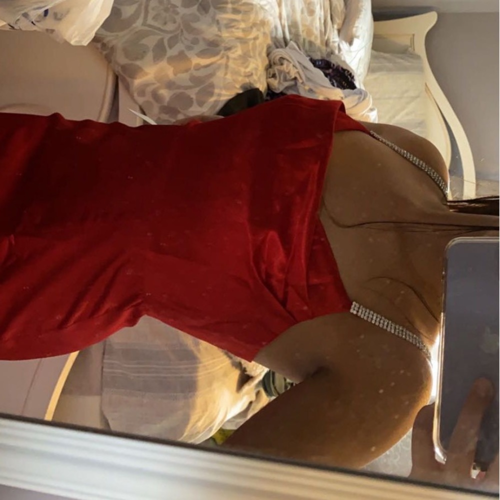 red satin dress, new with tags, size 00